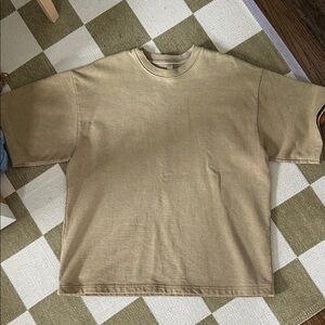 Los Angeles Apparel Oversized Crew Tee - Beige/Tan